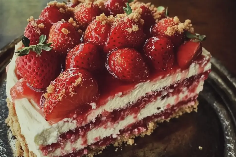 Strawberry Crunch Cheesecake Recipe